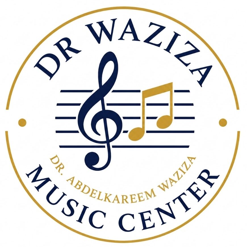 Logo of Dr. Waziza Music Center for music education.